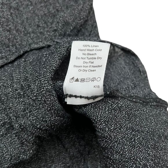 Khangura Linen Asymmetric Tunic Top Black 1X Lagenlook Boho Art Teacher‎ Artsy - Picture 5 of 9